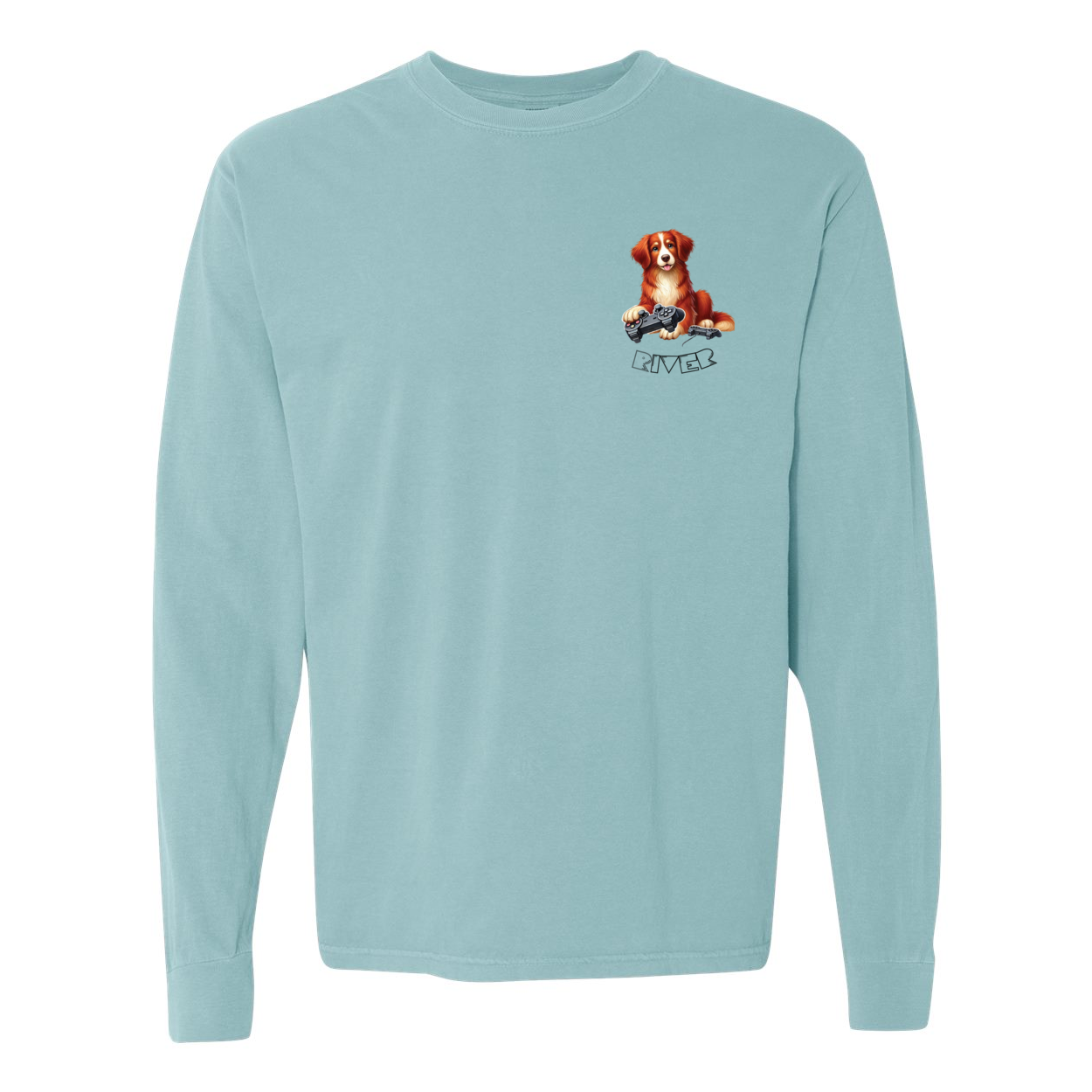 River Maze Scent Garment Dyed Heavyweight Ringspun Long Sleeve T-Shirt