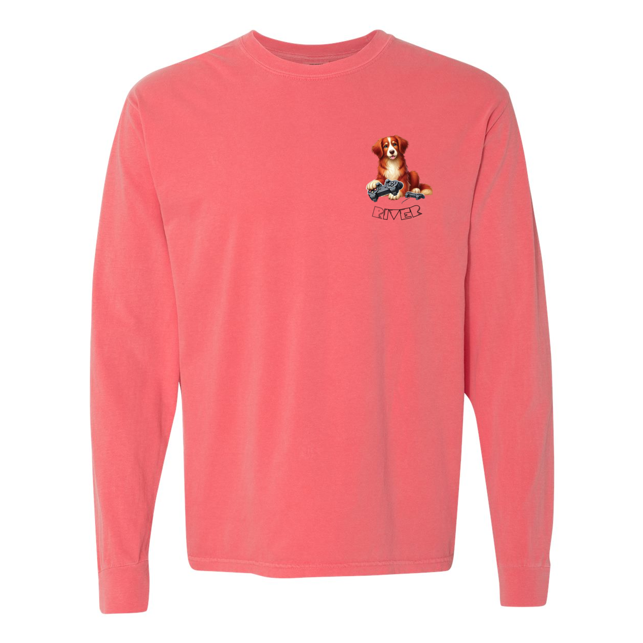 River Maze Scent Garment Dyed Heavyweight Ringspun Long Sleeve T-Shirt