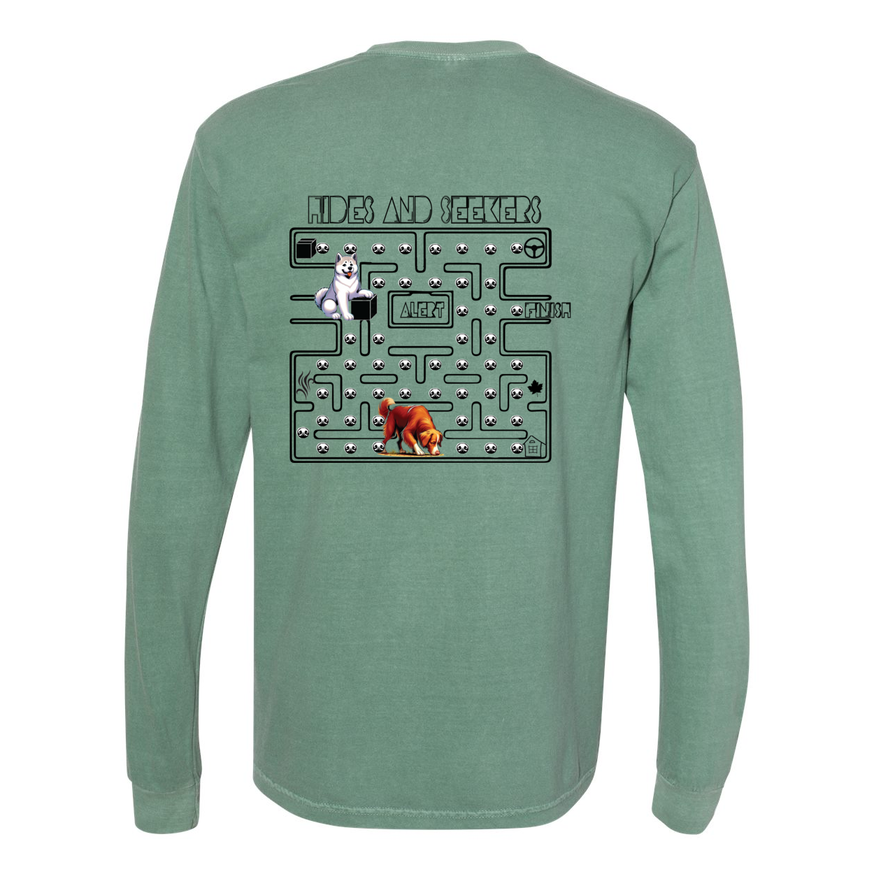 River Maze Scent Garment Dyed Heavyweight Ringspun Long Sleeve T-Shirt