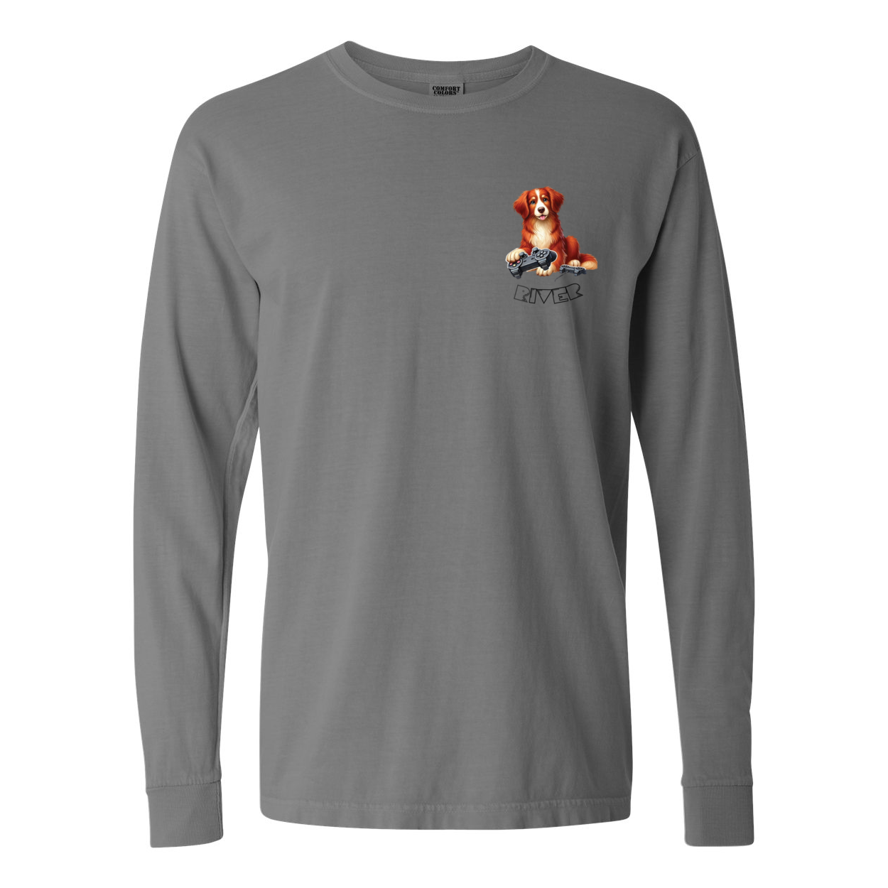 River Maze Scent Garment Dyed Heavyweight Ringspun Long Sleeve T-Shirt