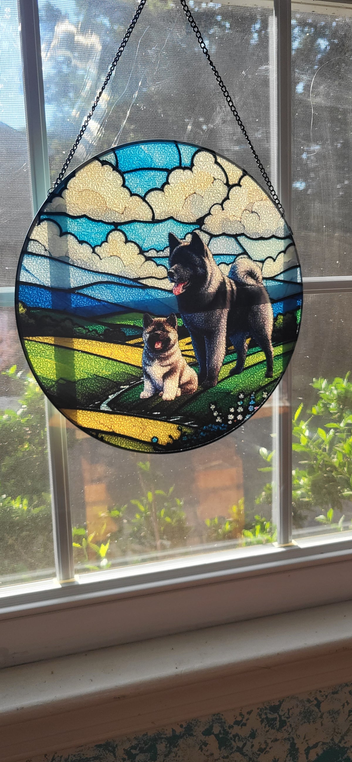 Stained Glass Suncatcher Window Hanging (Made in USA)
