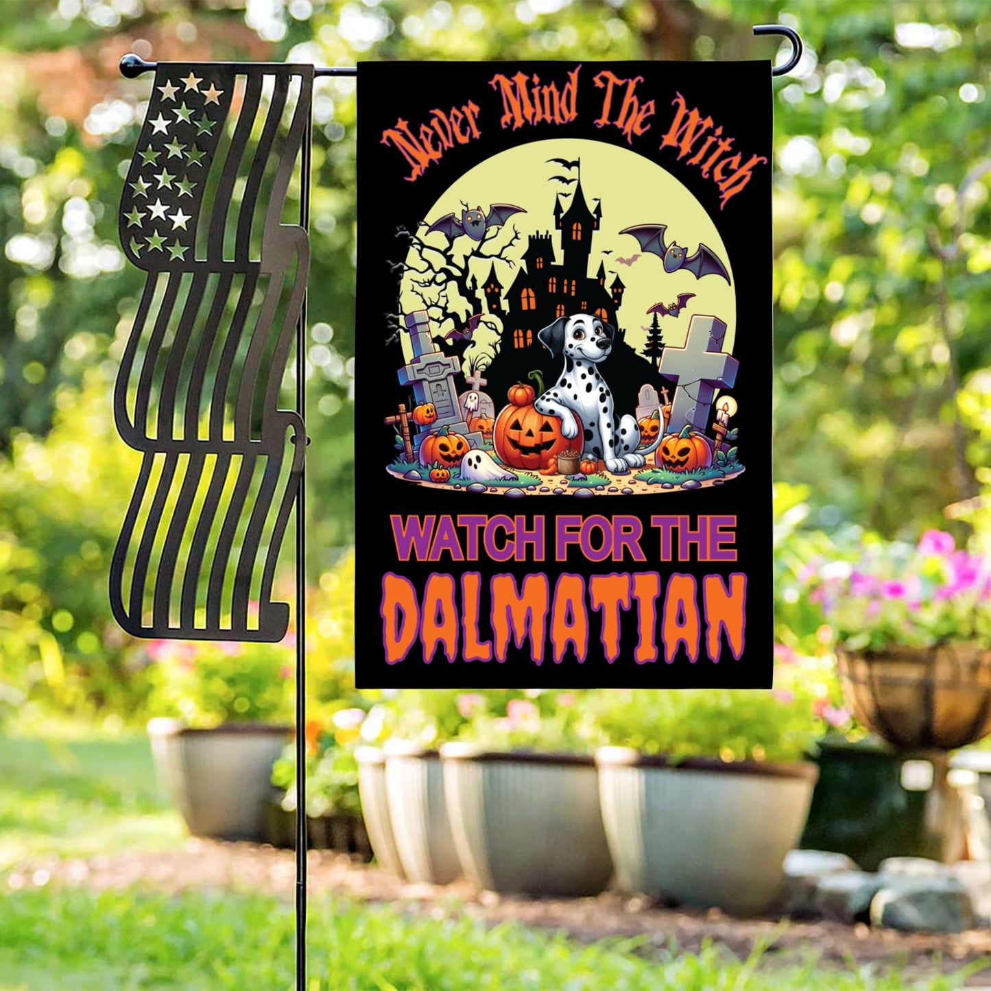 Halloween Non-Sporting Breed Garden Flags