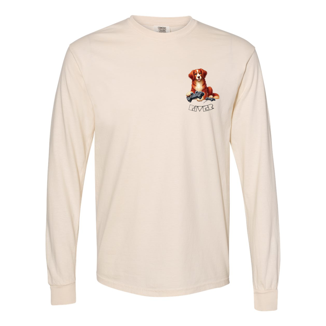 River Maze Scent Garment Dyed Heavyweight Ringspun Long Sleeve T-Shirt