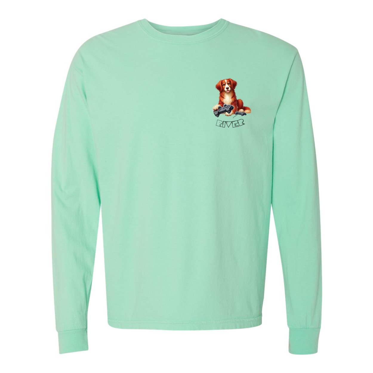River Maze Scent Garment Dyed Heavyweight Ringspun Long Sleeve T-Shirt