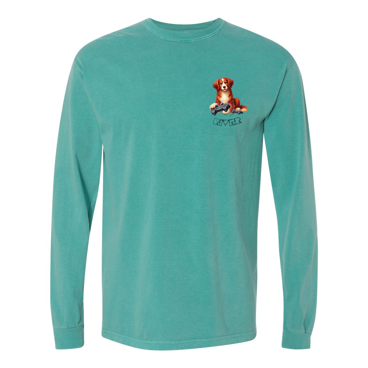 River Maze Scent Garment Dyed Heavyweight Ringspun Long Sleeve T-Shirt