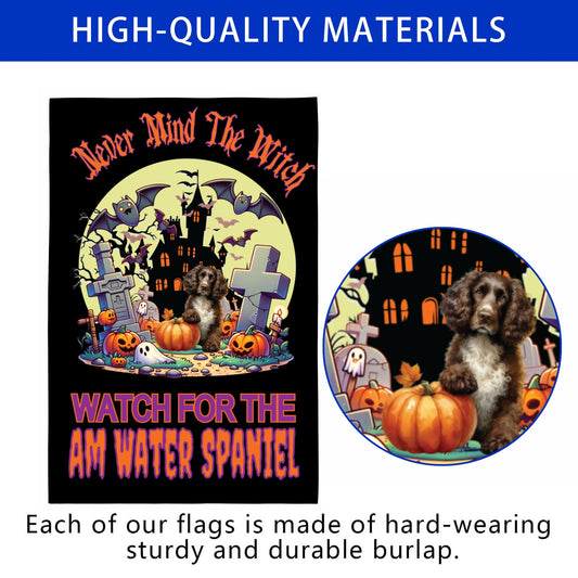 sporting Halloween garden flag