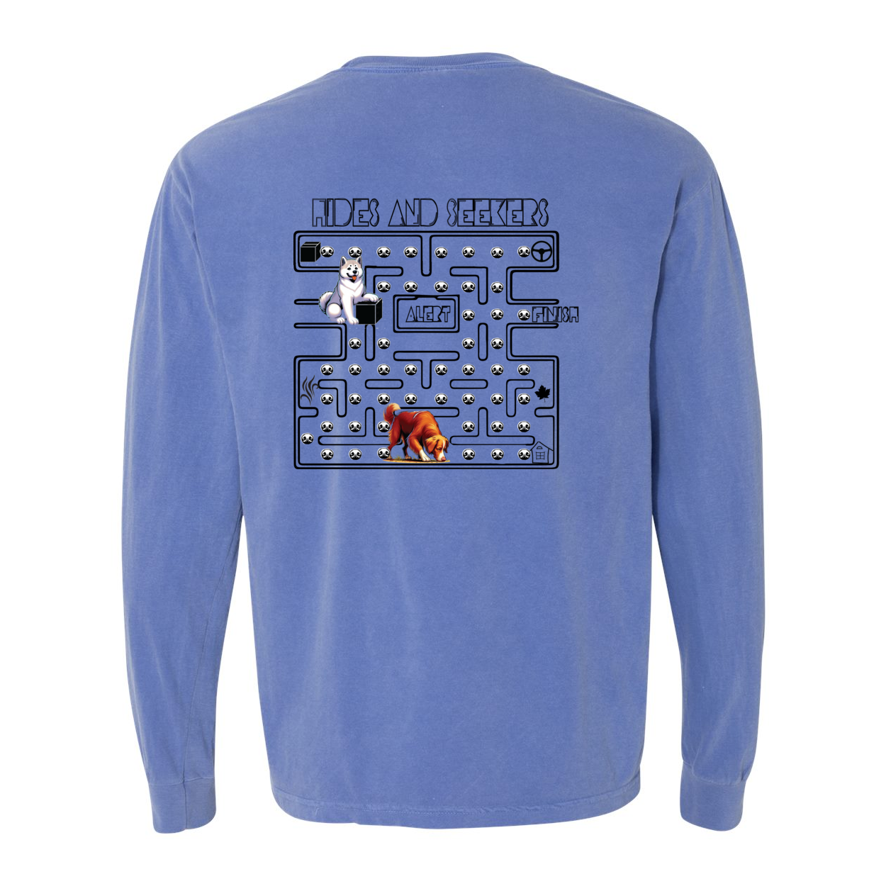 River Maze Scent Garment Dyed Heavyweight Ringspun Long Sleeve T-Shirt
