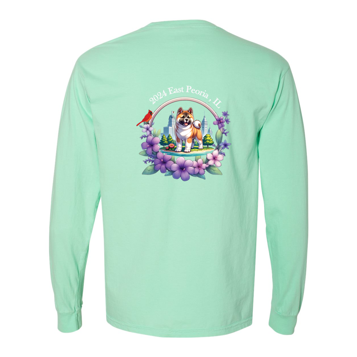 IL Akita Long Sleeve Pocket T-Shirt - WagALotBowWow