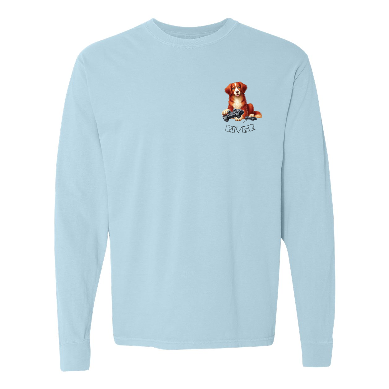 River Maze Scent Garment Dyed Heavyweight Ringspun Long Sleeve T-Shirt
