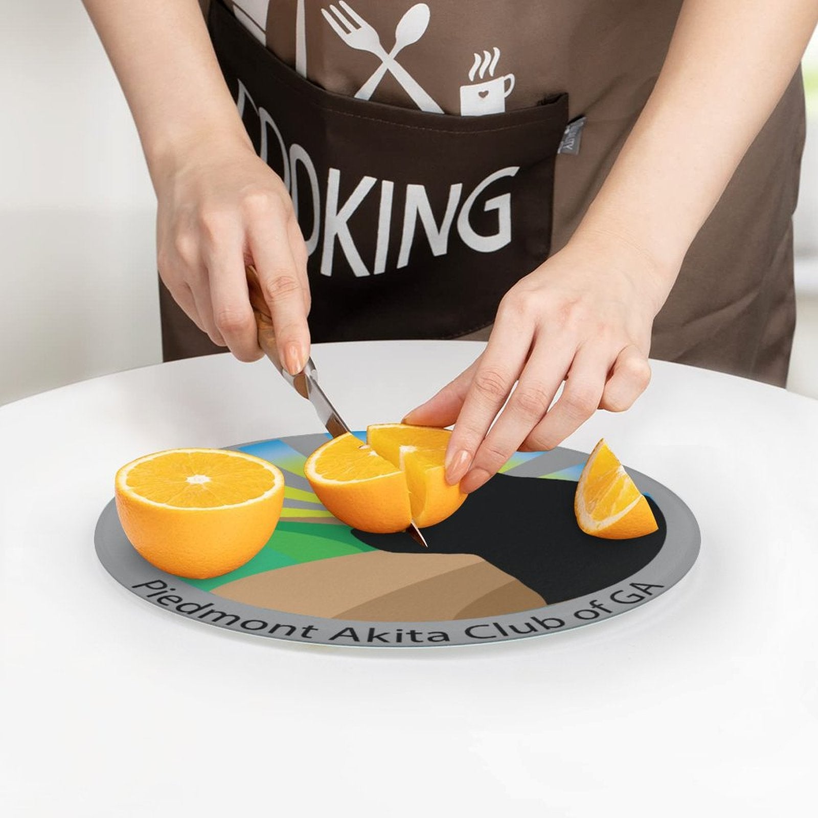 Custom Round Chopping Block Tempered Glass - WagALotBowWow