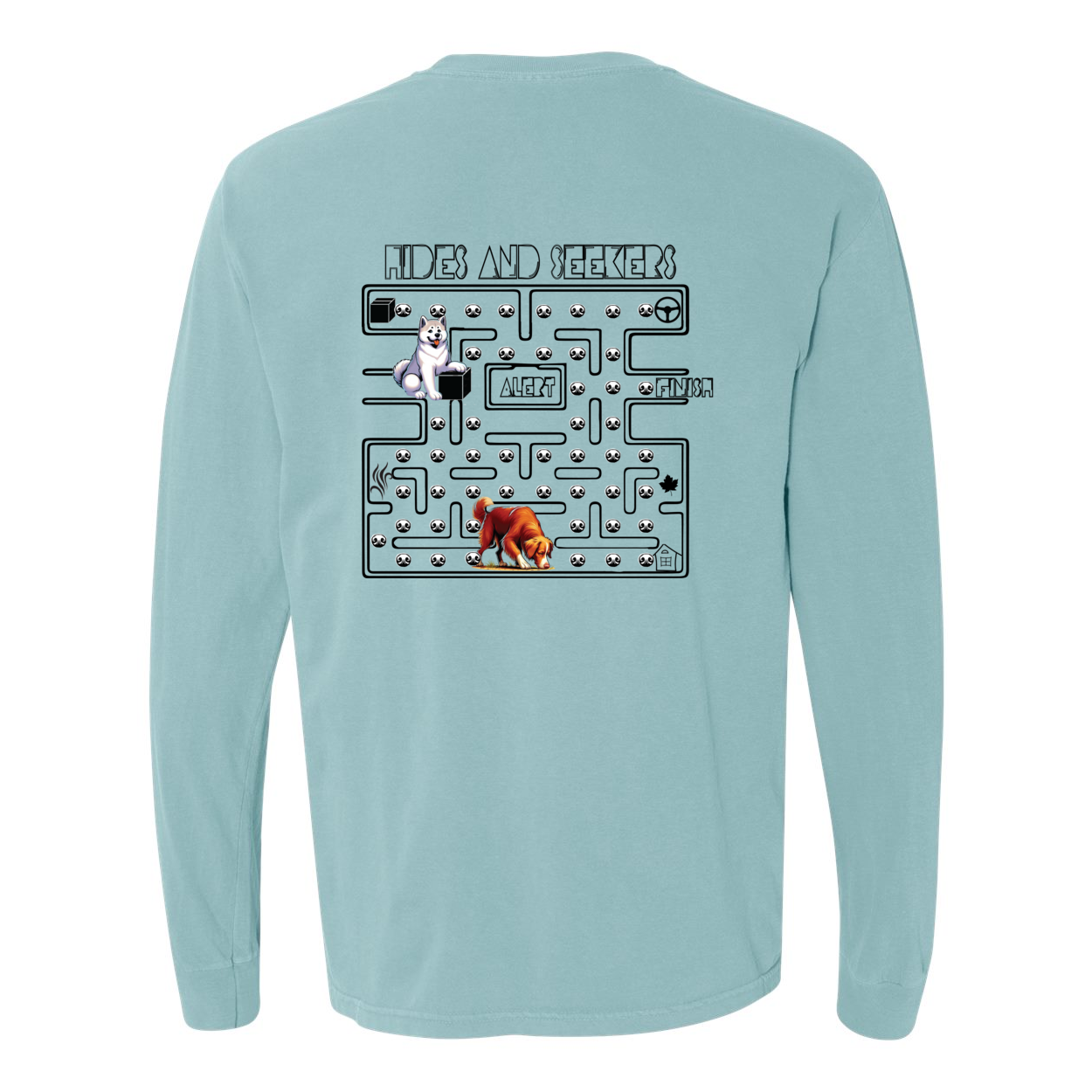 River Maze Scent Garment Dyed Heavyweight Ringspun Long Sleeve T-Shirt