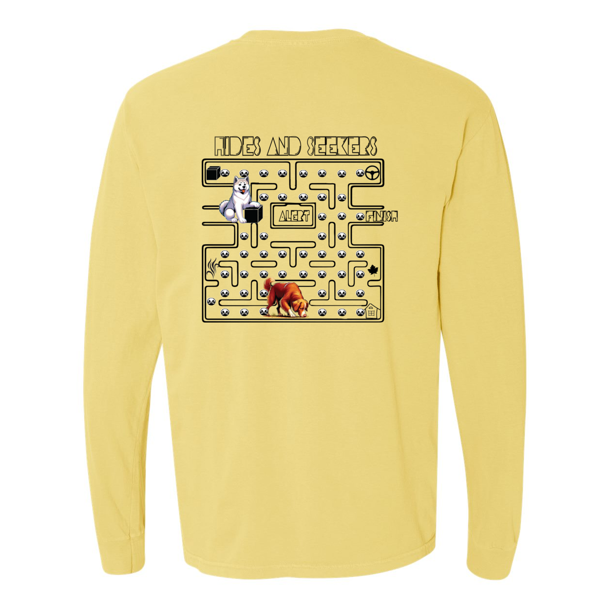 River Maze Scent Garment Dyed Heavyweight Ringspun Long Sleeve T-Shirt
