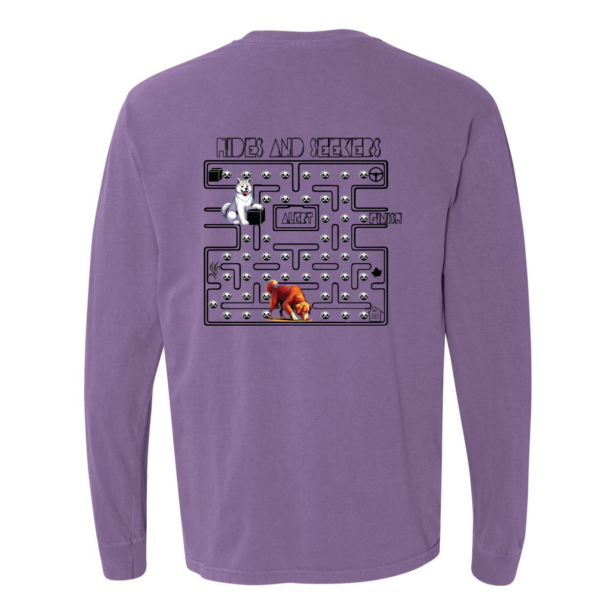 River Maze Scent Garment Dyed Heavyweight Ringspun Long Sleeve T-Shirt