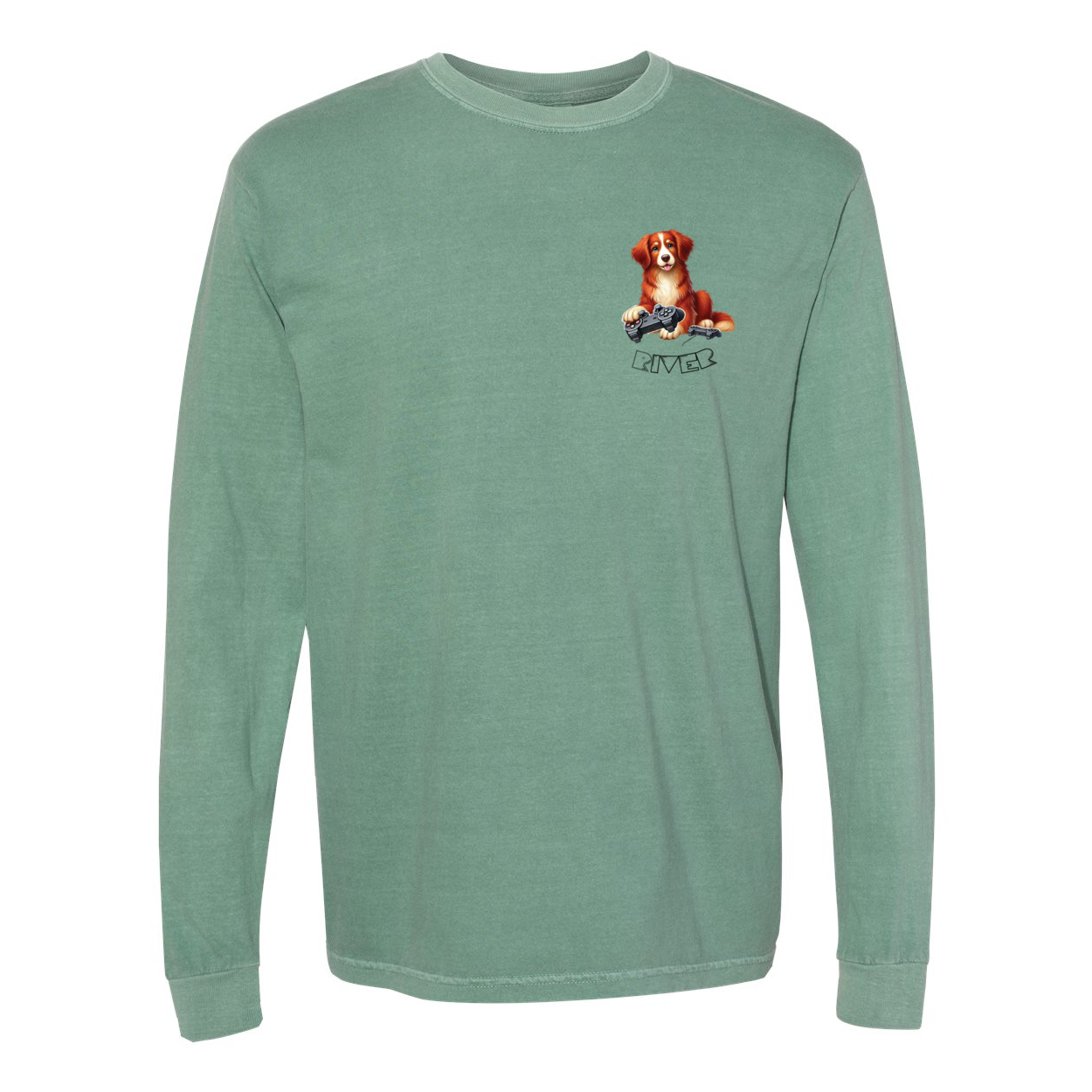 River Maze Scent Garment Dyed Heavyweight Ringspun Long Sleeve T-Shirt
