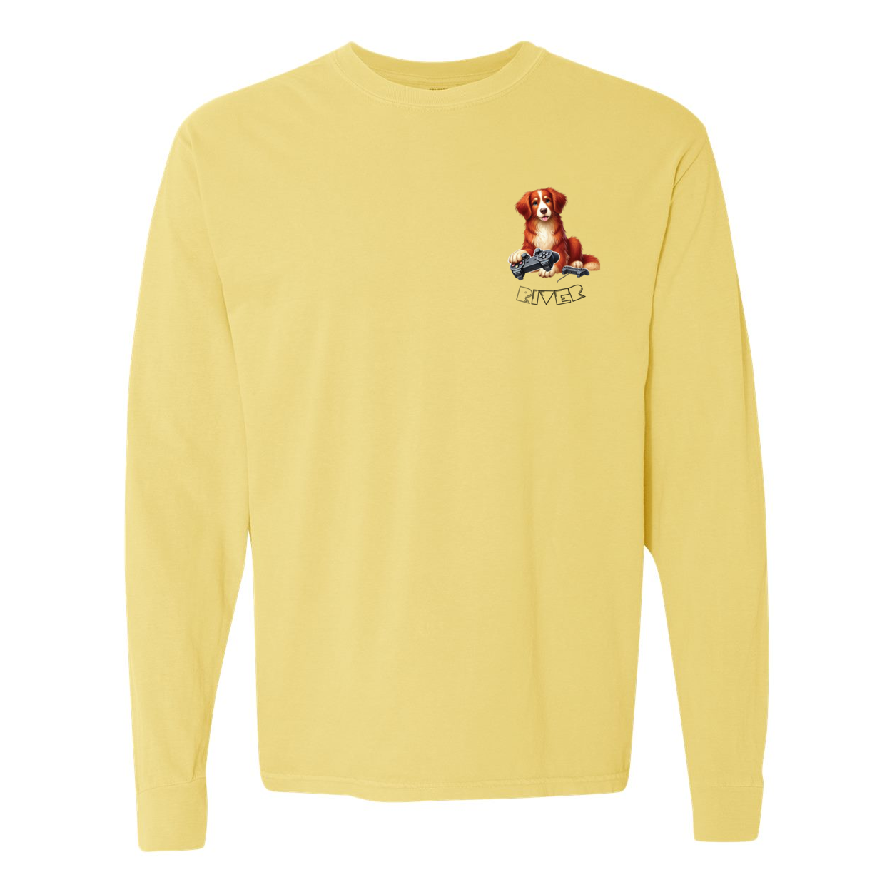 River Maze Scent Garment Dyed Heavyweight Ringspun Long Sleeve T-Shirt