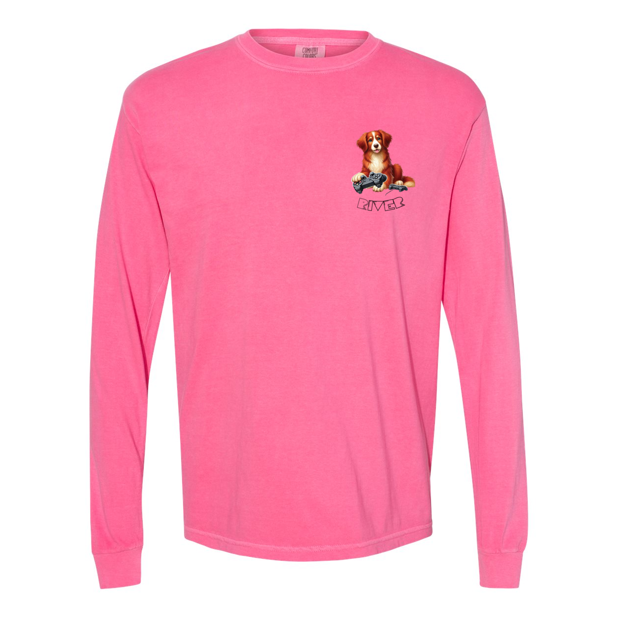 River Maze Scent Garment Dyed Heavyweight Ringspun Long Sleeve T-Shirt