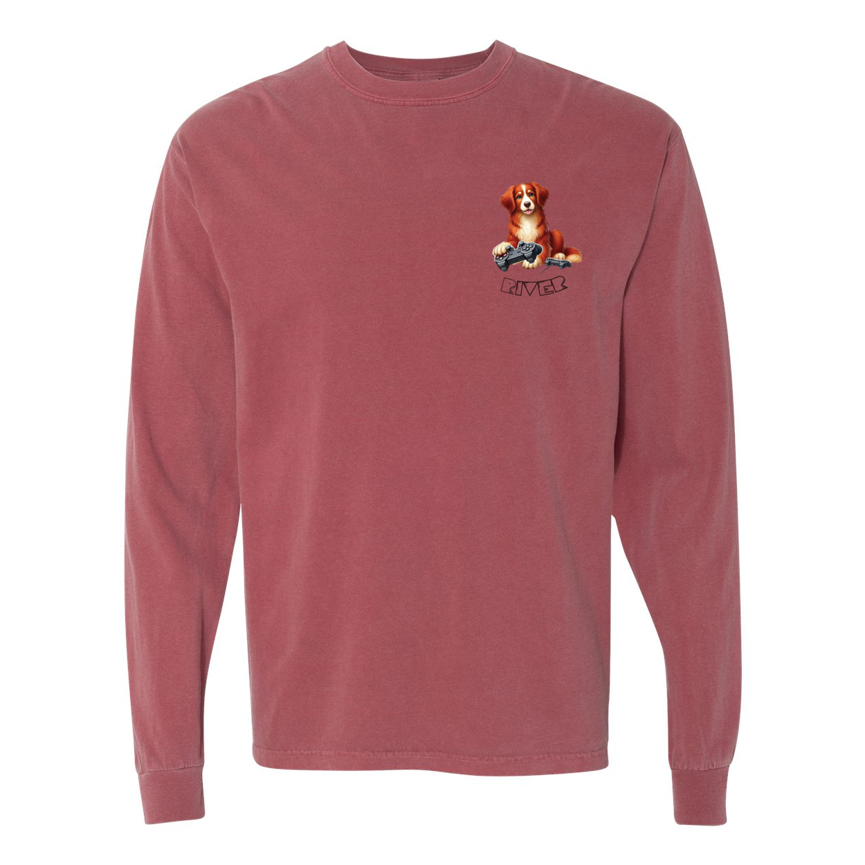 River Maze Scent Garment Dyed Heavyweight Ringspun Long Sleeve T-Shirt