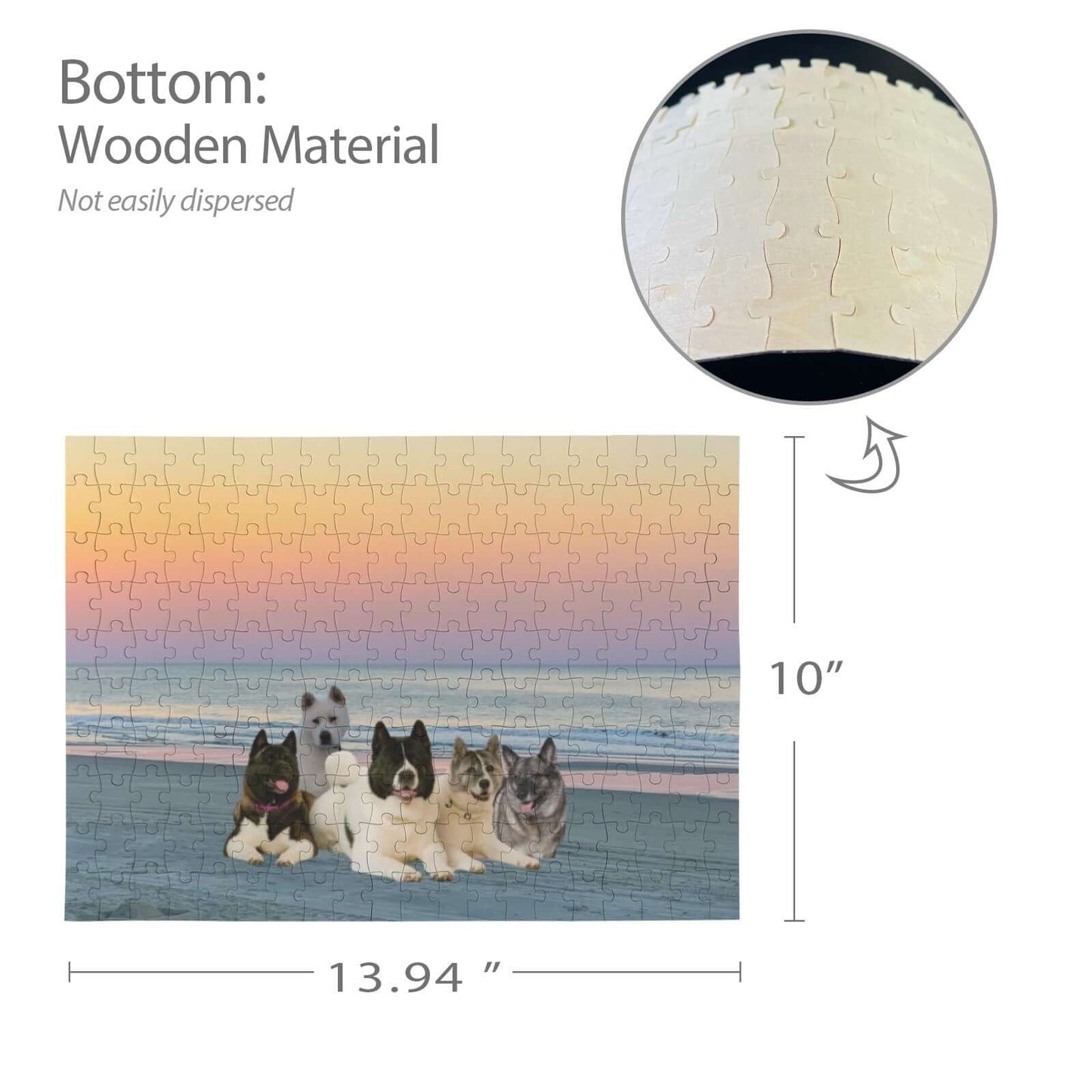 Custom 200-Piece Wooden Jigsaw Puzzles