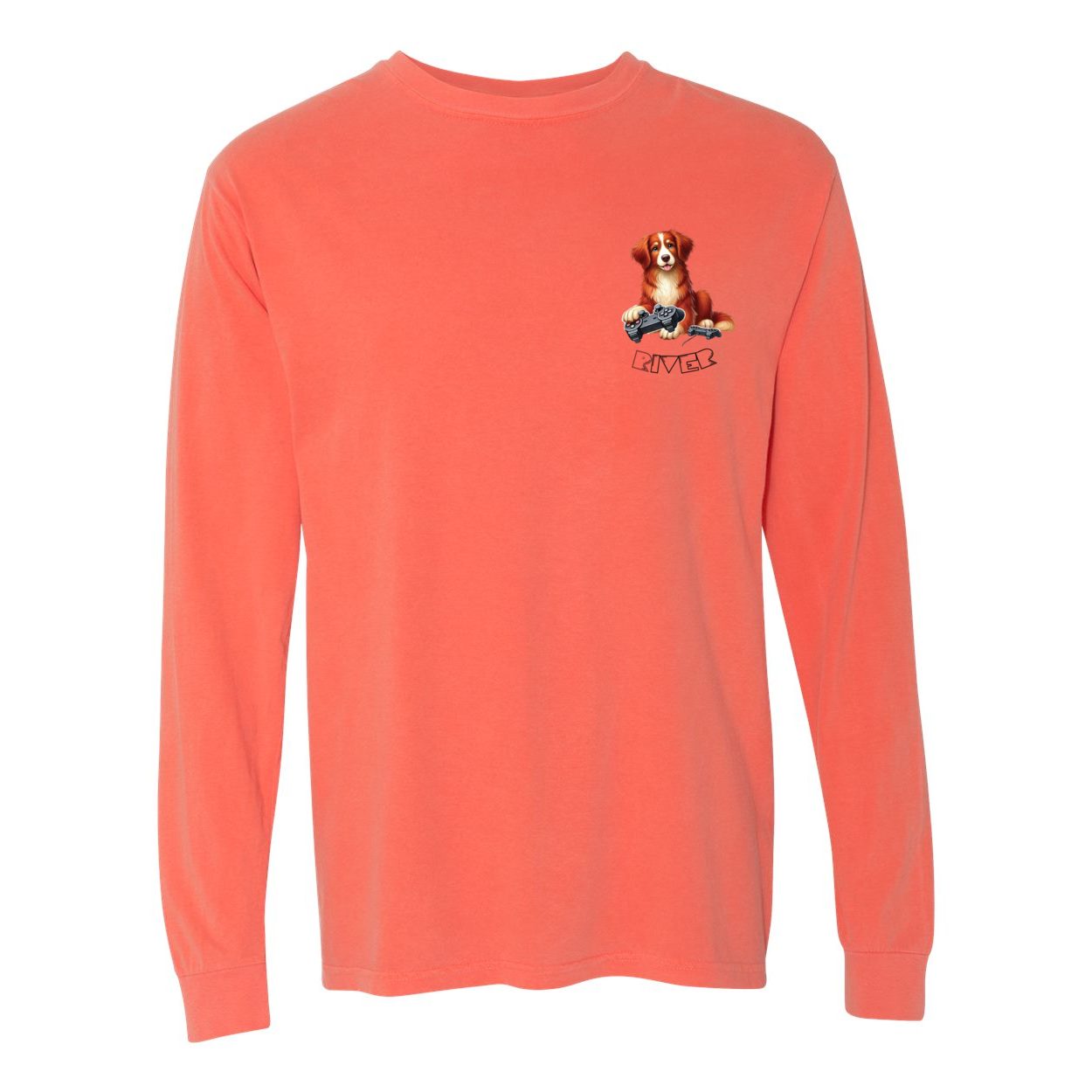 River Maze Scent Garment Dyed Heavyweight Ringspun Long Sleeve T-Shirt