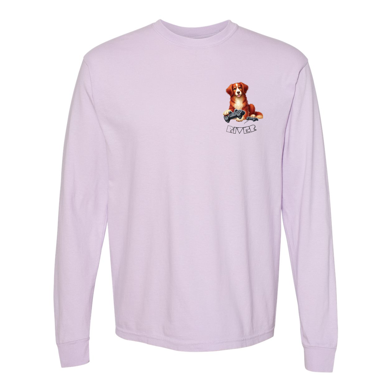 River Maze Scent Garment Dyed Heavyweight Ringspun Long Sleeve T-Shirt