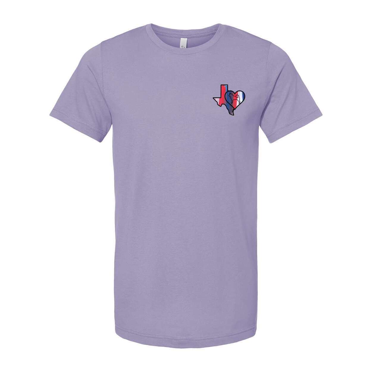 Texas Heart Akita Front/Back Unisex Short Sleeve Jersey Tee
