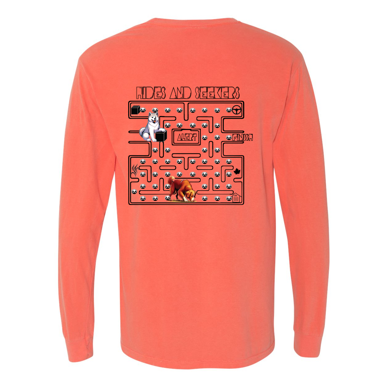 River Maze Scent Garment Dyed Heavyweight Ringspun Long Sleeve T-Shirt