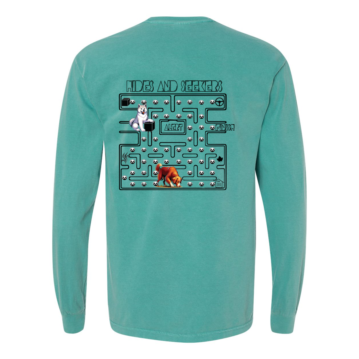 River Maze Scent Garment Dyed Heavyweight Ringspun Long Sleeve T-Shirt