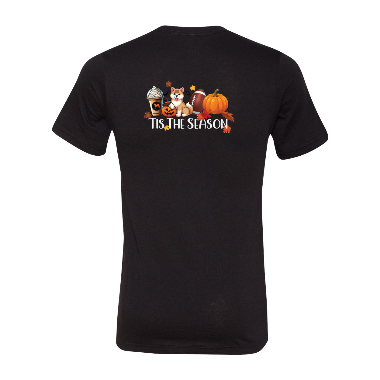 Tis The Season Working Fall Dog Breed Unisex SS Front/Back Print Blacks/Greys - WagALotBowWow