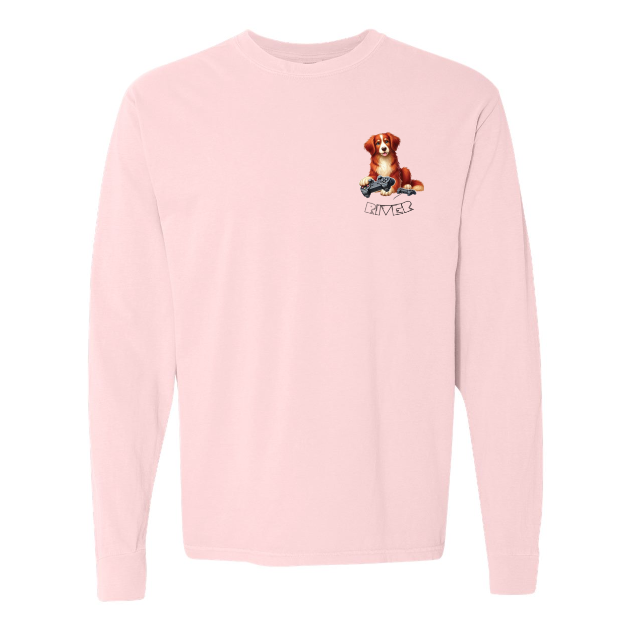 River Maze Scent Garment Dyed Heavyweight Ringspun Long Sleeve T-Shirt