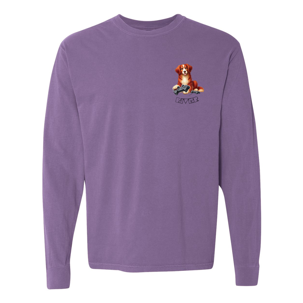 River Maze Scent Garment Dyed Heavyweight Ringspun Long Sleeve T-Shirt