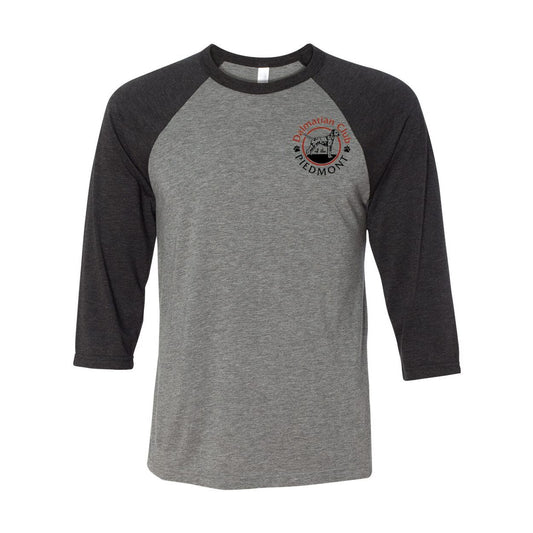 Dal Club Red black Front Back Unisex Three-Quarter Sleeve Baseball T-Shirt