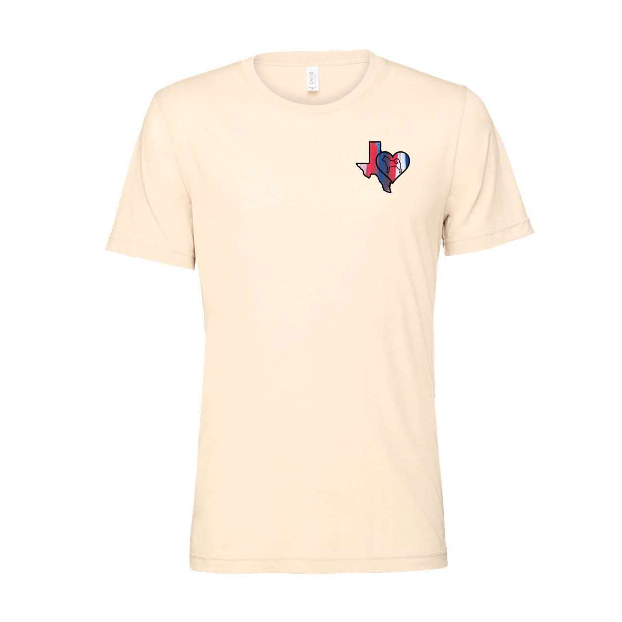 Texas Heart Akita Front/Back Unisex Short Sleeve Jersey Tee