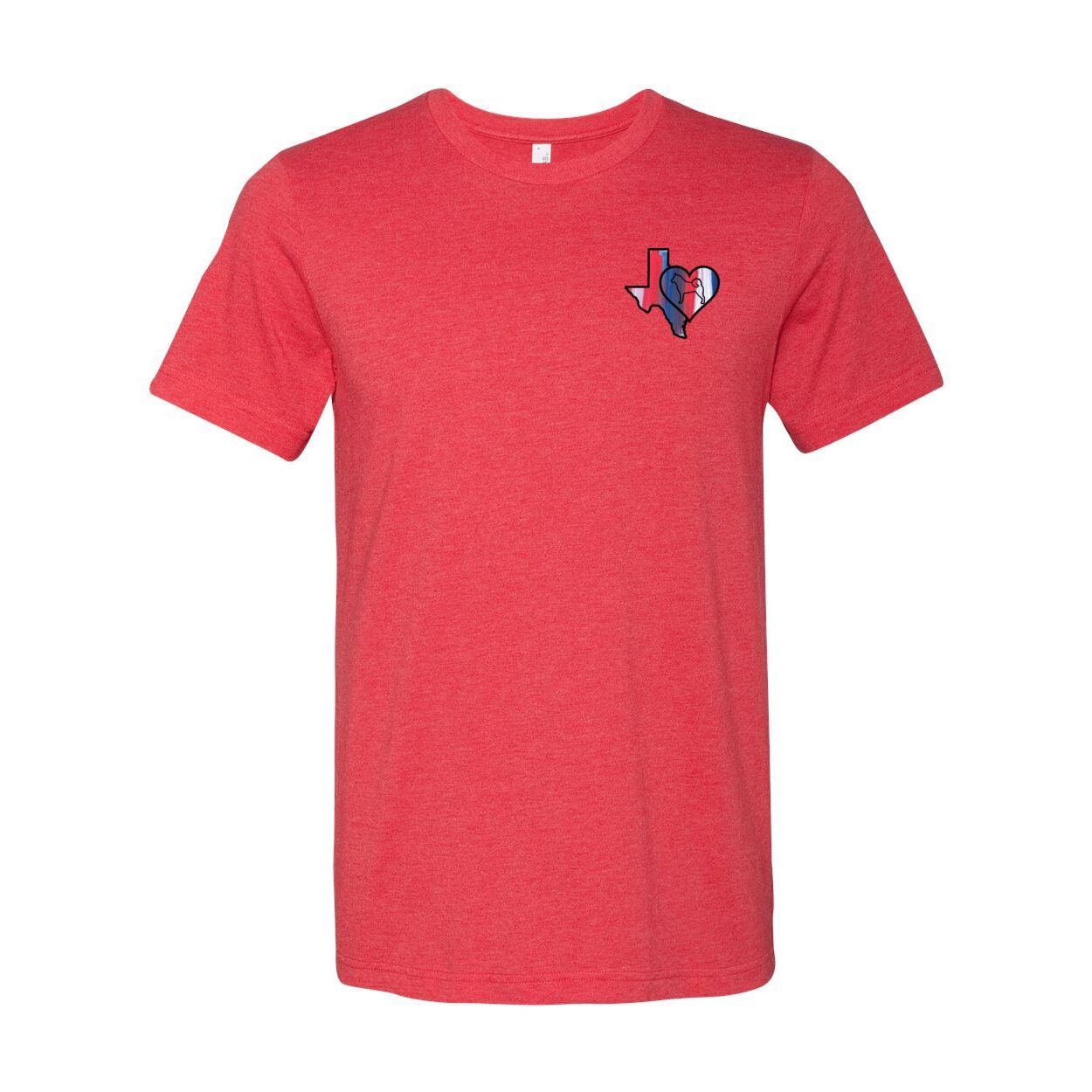 Texas Heart Akita Front/Back Unisex Short Sleeve Jersey Tee
