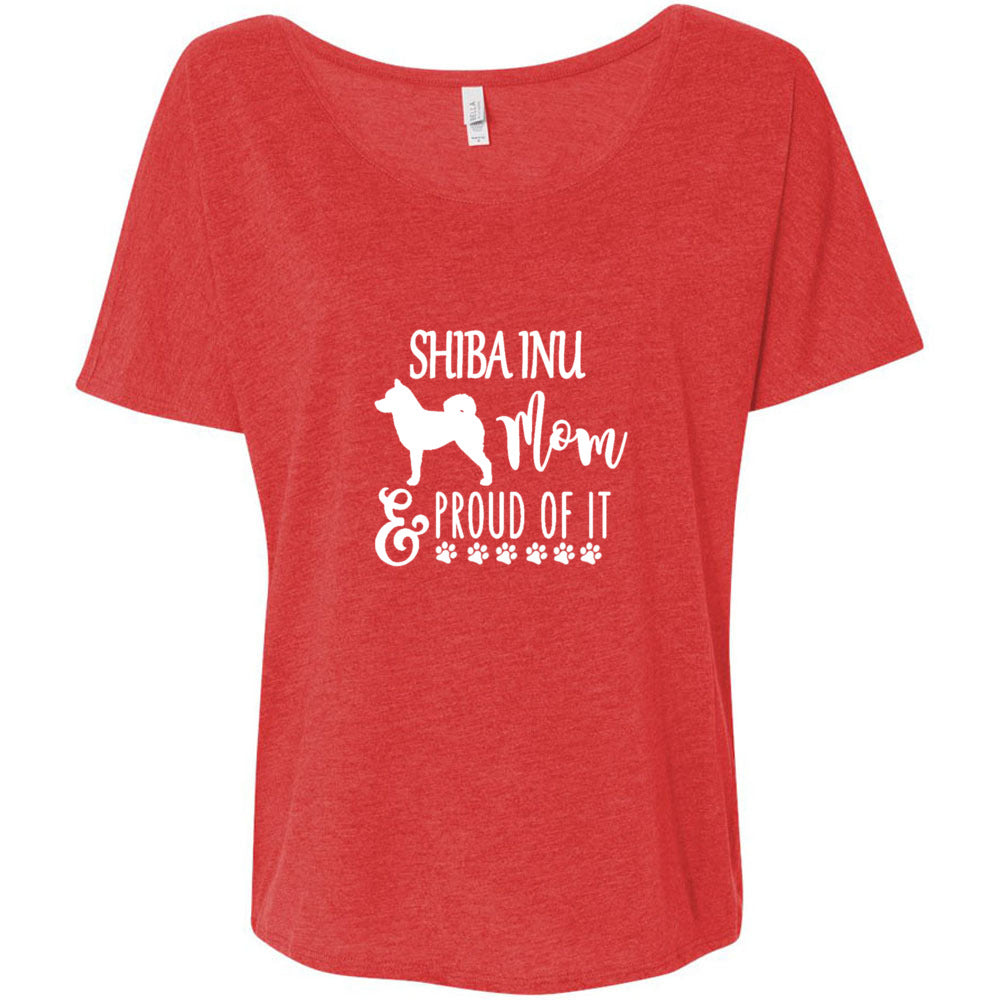 Shiba Mom Proud Women's Slouchy Tee - WagALotBowWow