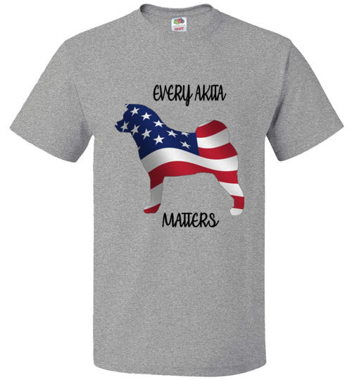 Youth Every Akita Matters Short Sleeve Shirt - WagALotBowWow