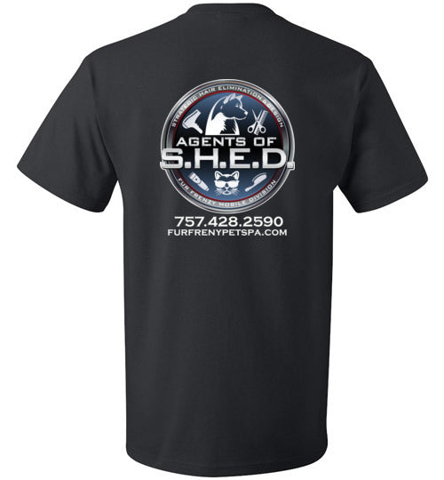 Kira SHED front and back logo with phone - WagALotBowWow