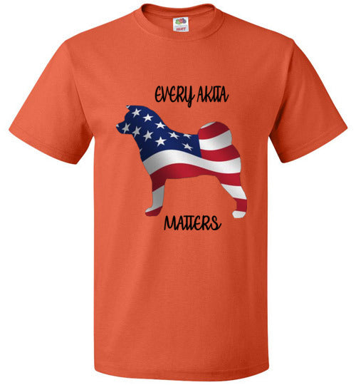 Youth Every Akita Matters Short Sleeve Shirt - WagALotBowWow