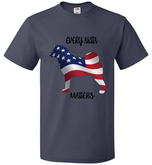 Youth Every Akita Matters Short Sleeve Shirt - WagALotBowWow