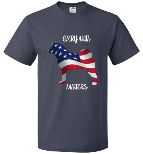 Every Akita Matters Gildan Short-Sleeve T-Shirt Dark - WagALotBowWow