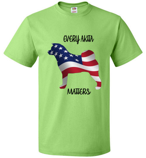 Youth Every Akita Matters Short Sleeve Shirt - WagALotBowWow