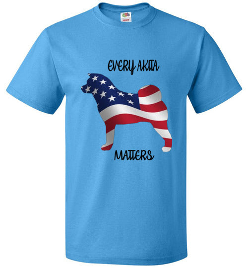 Youth Every Akita Matters Short Sleeve Shirt - WagALotBowWow