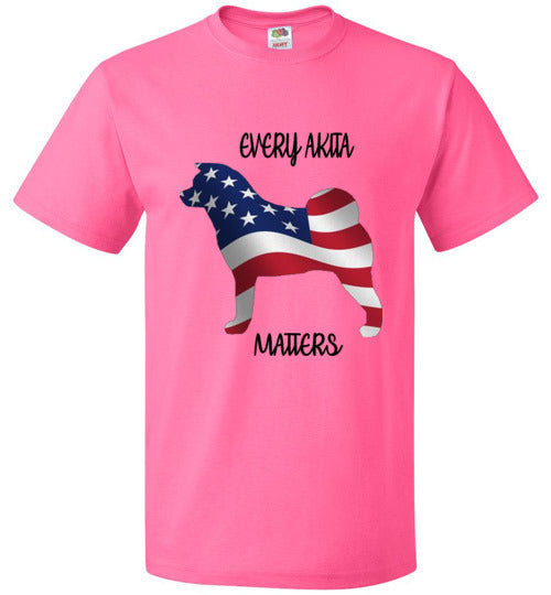 Youth Every Akita Matters Short Sleeve Shirt - WagALotBowWow