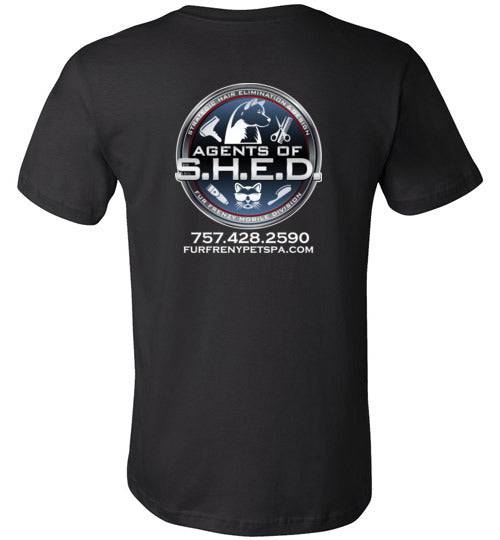 Kira SHED front and back logo with phone - WagALotBowWow