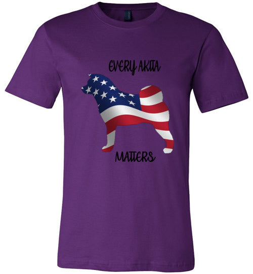 Youth Every Akita Matters Short Sleeve Shirt - WagALotBowWow