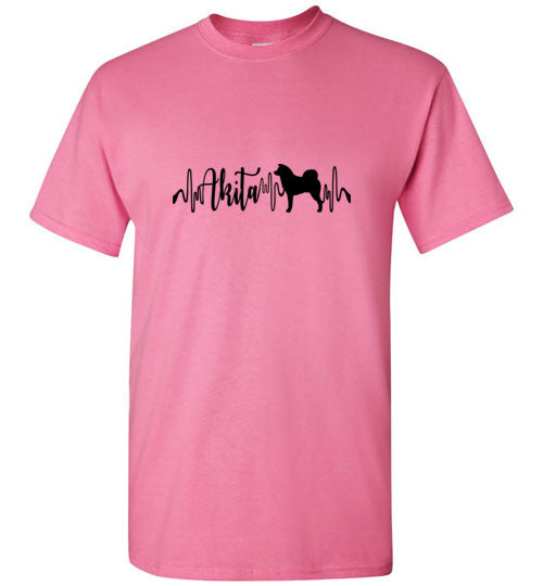 Japanese Akita Heartbeat Gildan Short Sleeve T-Shirt Unisex - WagALotBowWow