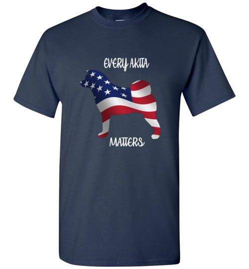 Every Akita Matters Gildan Short-Sleeve T-Shirt Dark - WagALotBowWow