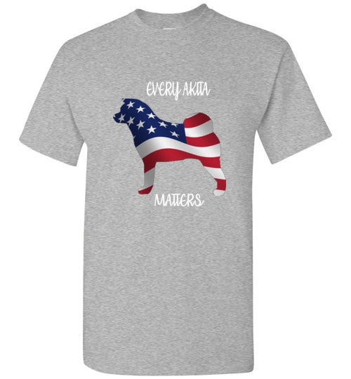 Every Akita Matters Gildan Short-Sleeve T-Shirt Dark - WagALotBowWow
