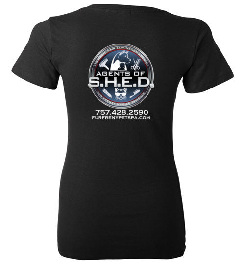 Kira SHED front and back logo with phone - WagALotBowWow
