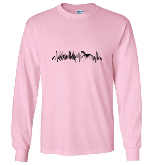 Siberian Husky Heartbeat Unisex Long Sleeve T-Shirt