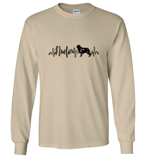 Newfie Heartbeat Unisex Long Sleeve T-Shirt